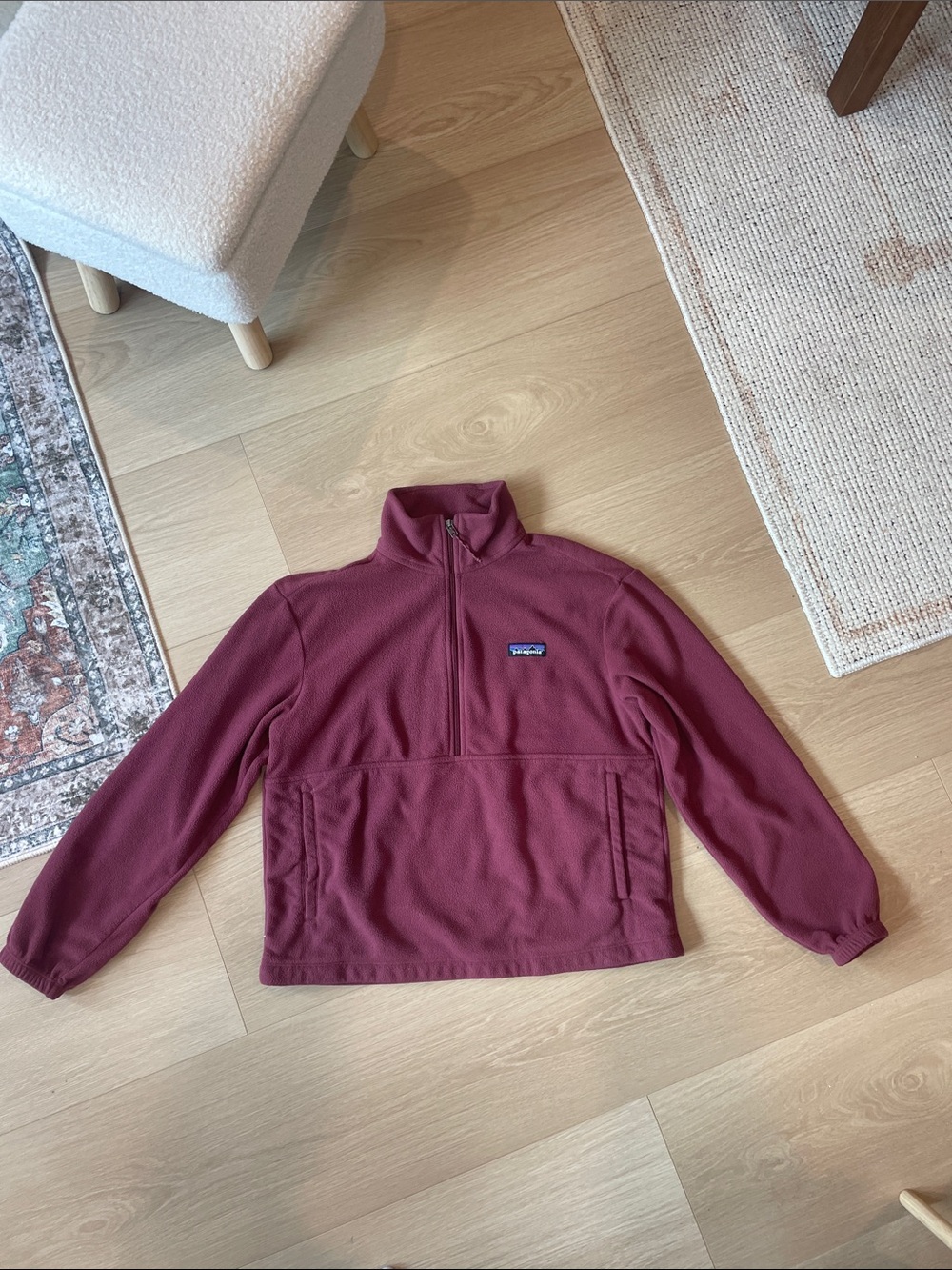 Patagonia Kids Maroon Half-Zip Fleece Pullover